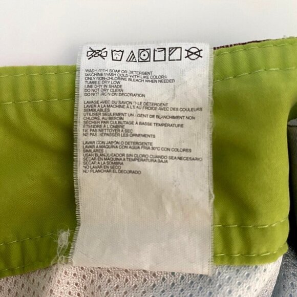 Quicksilver Men's Drawstring Surf Swim Boardshorts Green/Teal/Orange Pocket - 38 - Picture 9 of 12